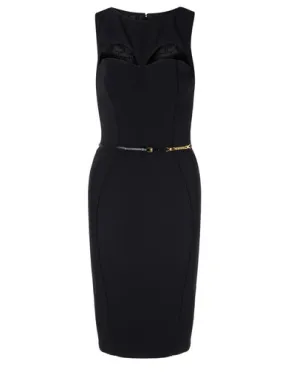 Abito midi Elisabetta Franchi cut out nero