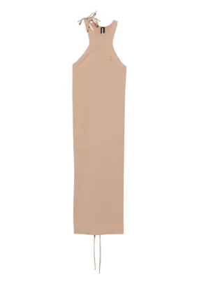 Abito midi smanicato in beige di Andreadamo - donna