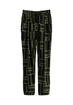 ABSTRACT PRINT CUFFED JOGGERS - Pantaloni sportivi