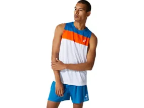 Asics RACE SINGLET 2011B881 100 brilliant white reborn blue