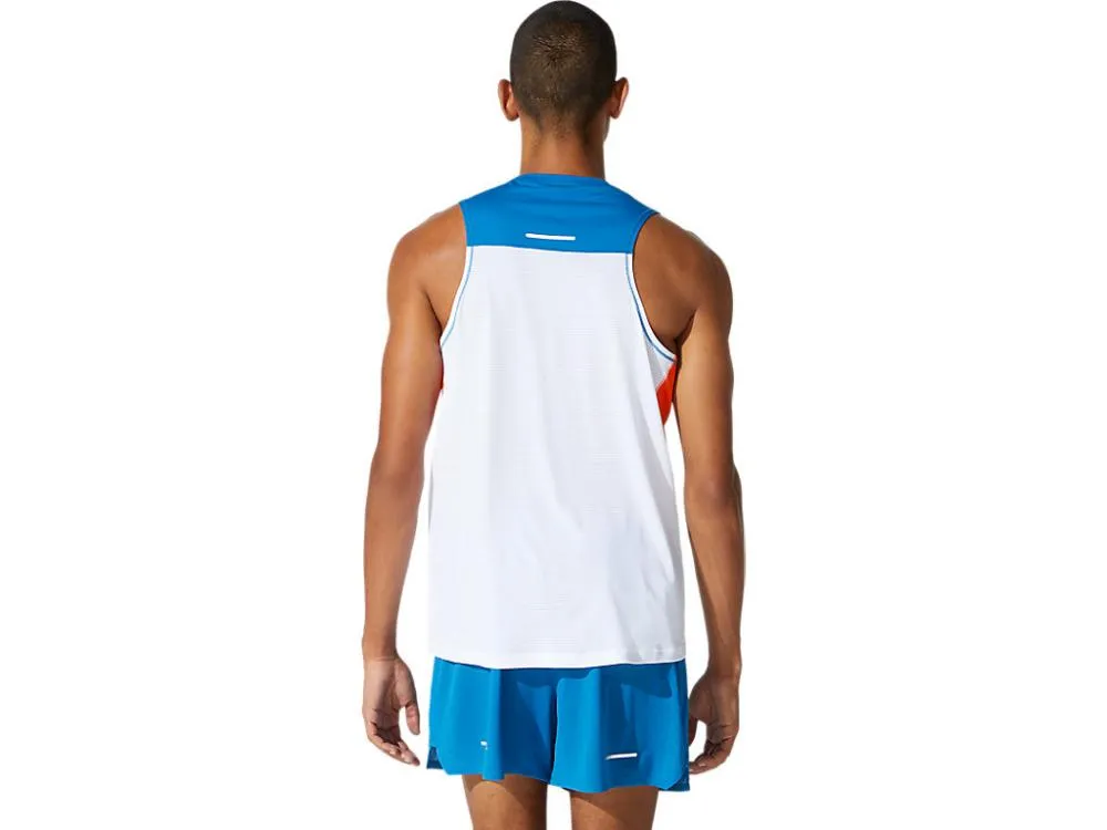 Asics RACE SINGLET 2011B881 100 brilliant white reborn blue