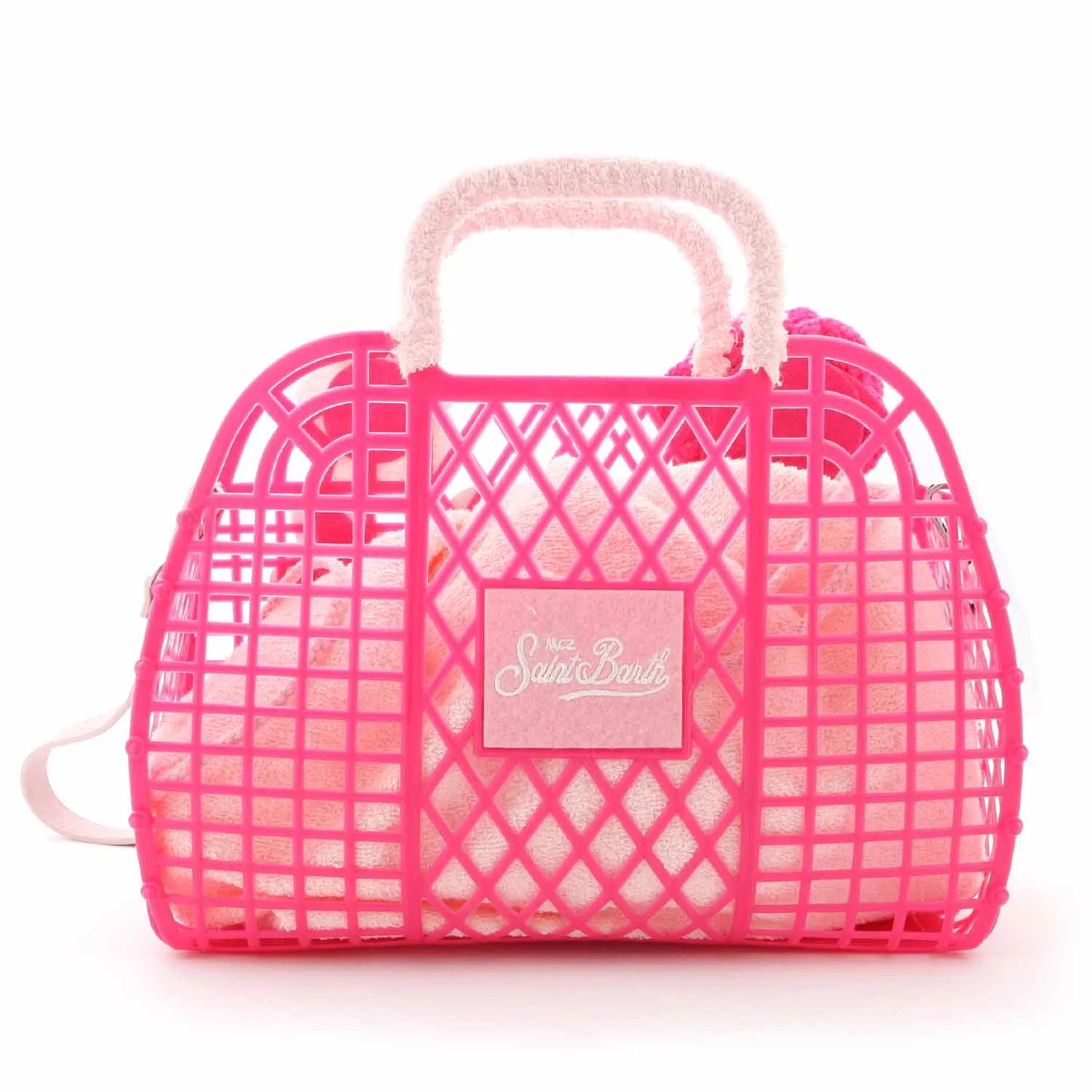 Borsa Jelly Basket Fucsia E Rosa