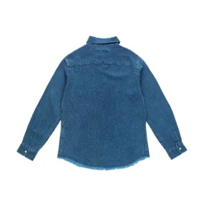 Camicia Blu Denim Bambino Teen