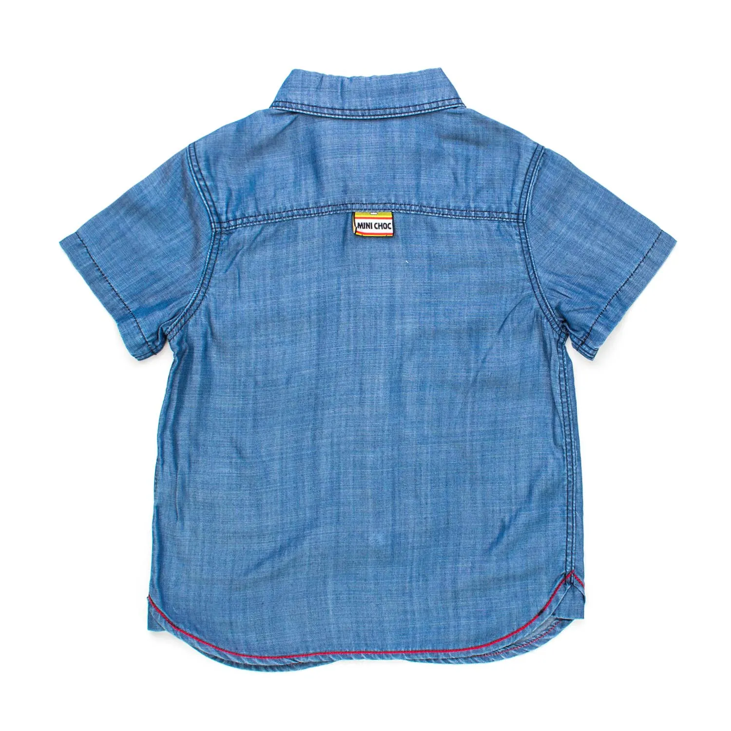 Camicia Denim Con Patch Bambino