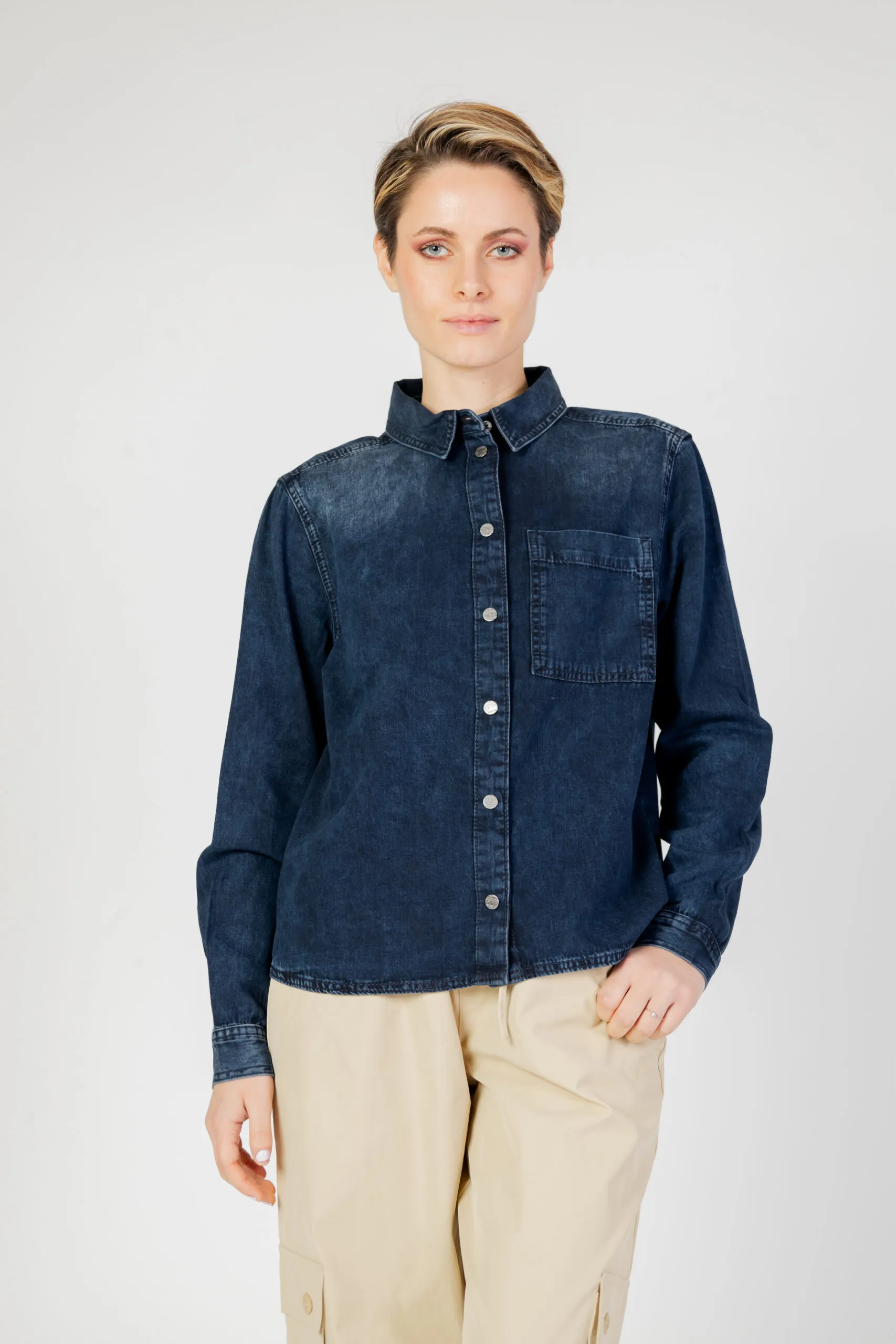 Camicia manica lunga Street One Denim-Blouse,blue Denim