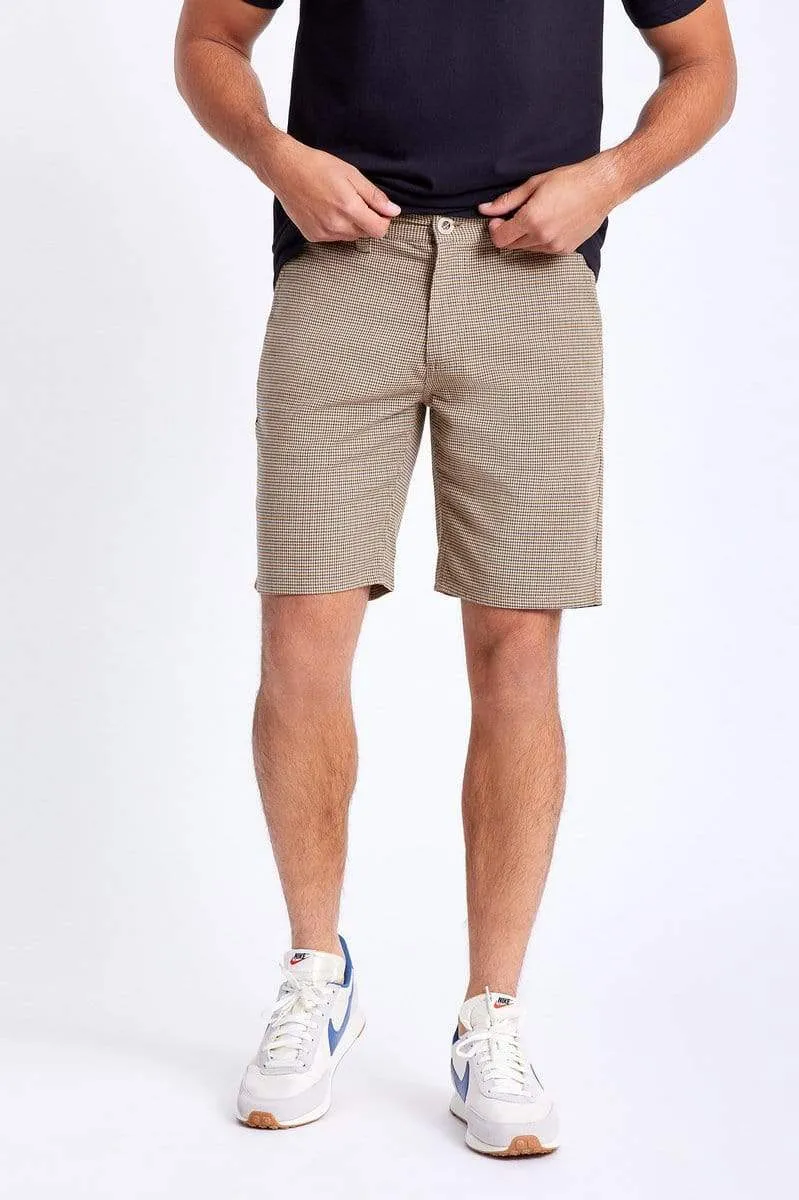 Choice Chino Short Vanilla Houndstooth