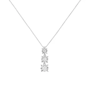 Collana Punto Luce Diamotion Oro Bianco 750/1000 Maglia Veneziana Diamante Bianco 0,07 ct 40 + 2 cm 1670210