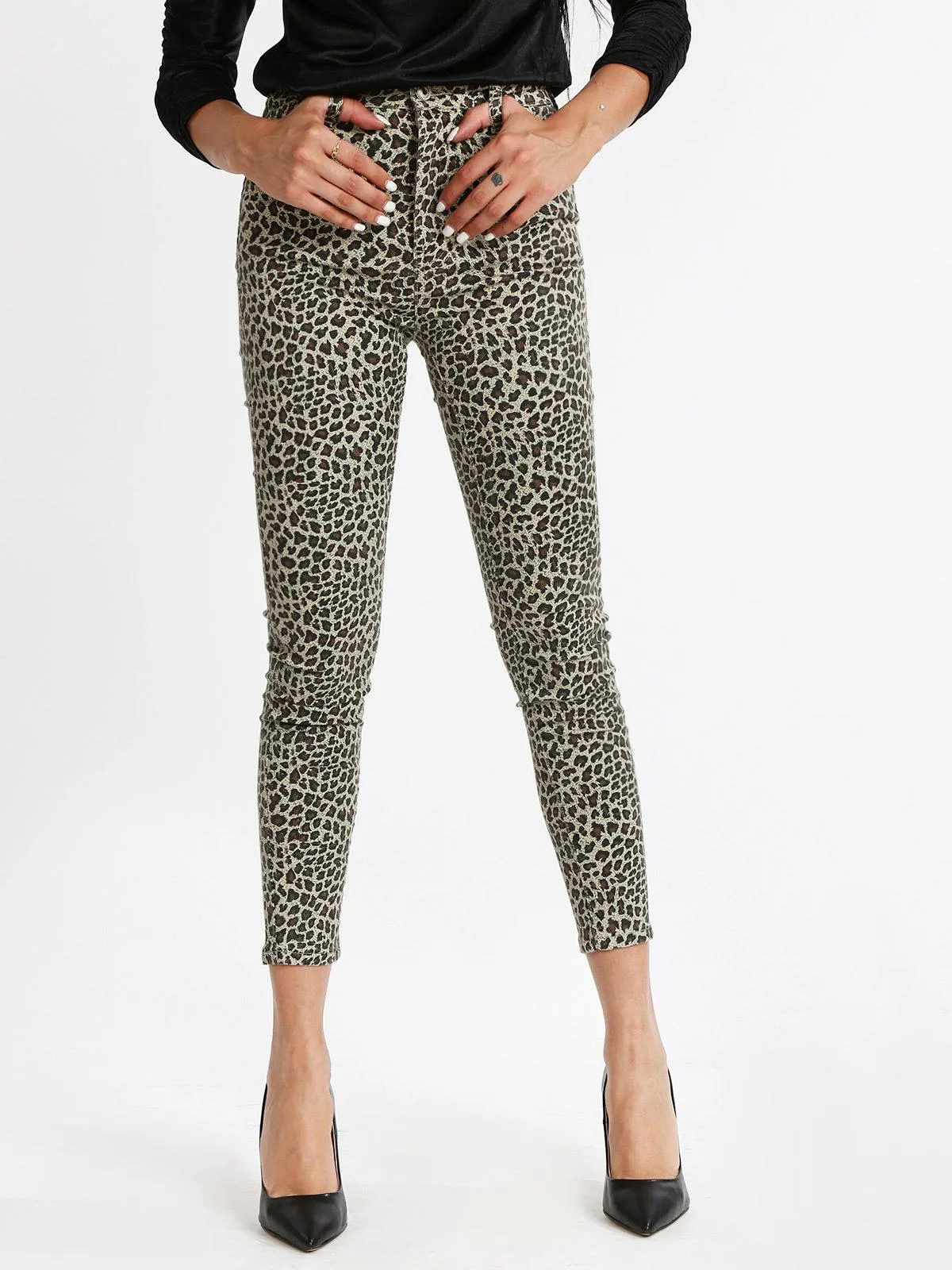 Fashion Pantalon slim à pois