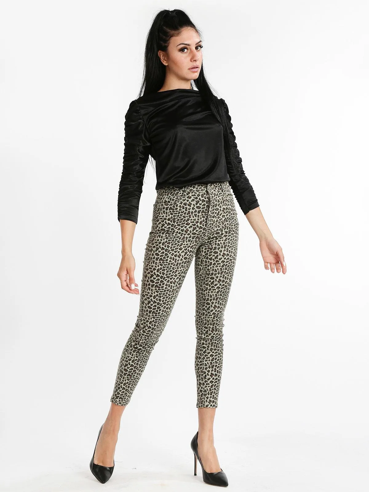 Fashion Pantalon slim à pois