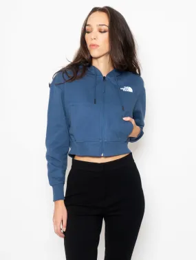 Felpa Cropped Blu