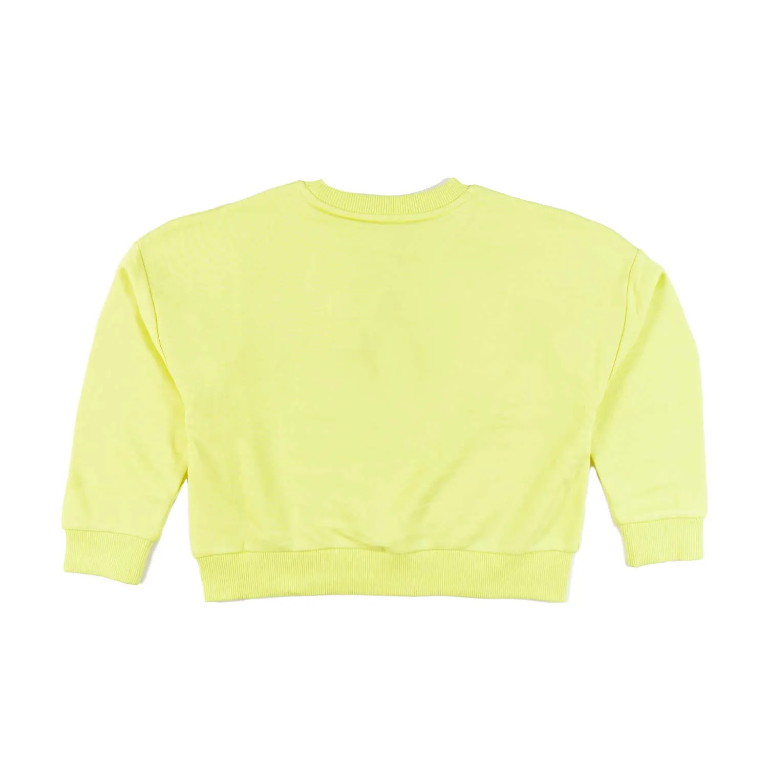 Felpa Cropped Giallo Fluo Bambina E Teenager