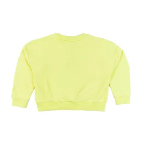 Felpa Cropped Giallo Fluo Bambina E Teenager