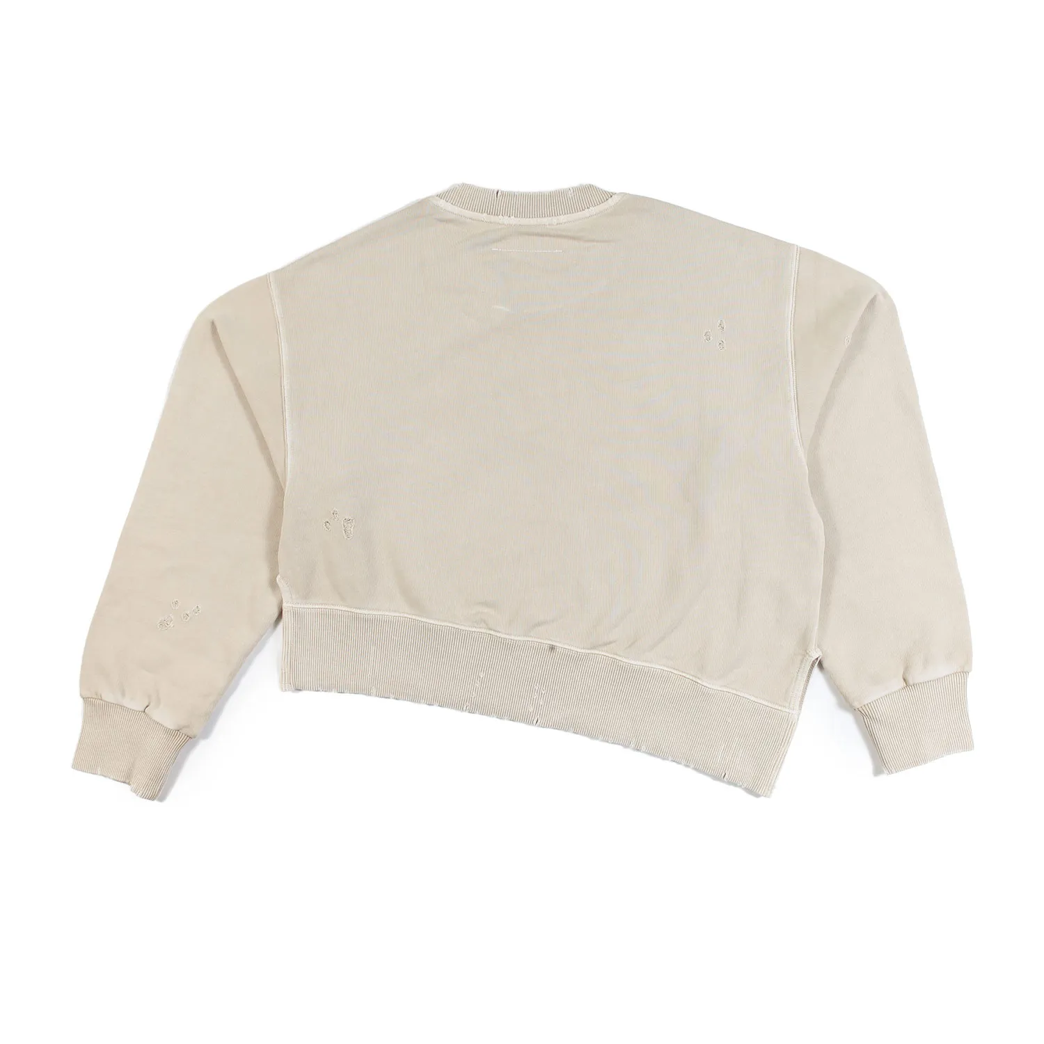 Felpa Cropped Mm6 Beige Bambina E Ragazza