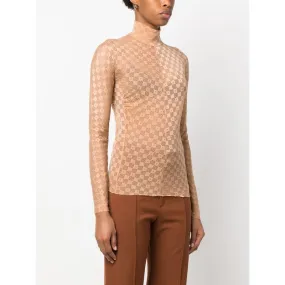 Forte_Forte  Camicia Damier in pizzo