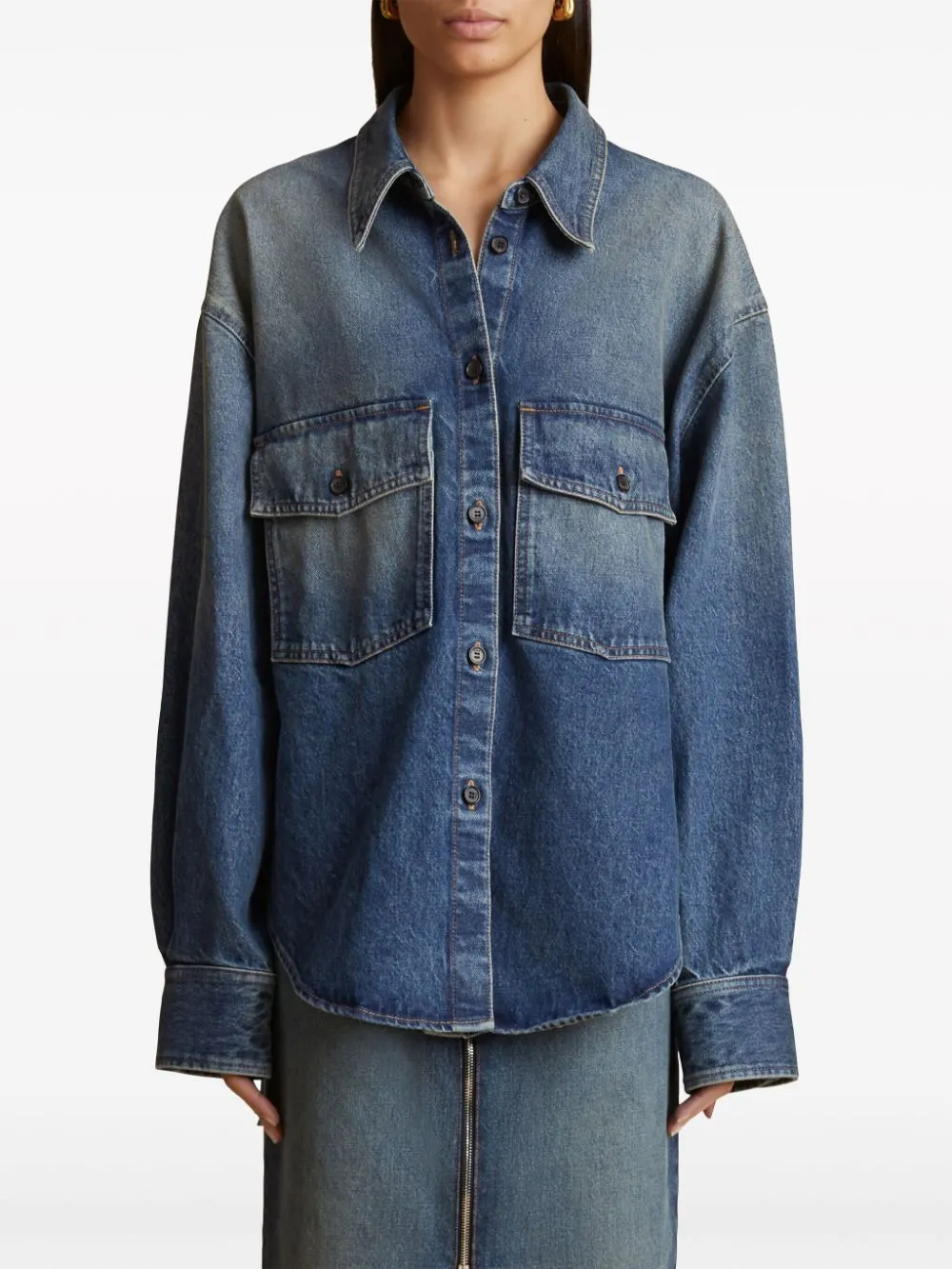 KHAITE Camicia MAHMET in denim