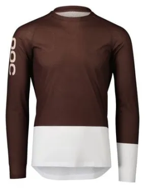 Maglia a manica lunga Poc MTB Pure Brown / White