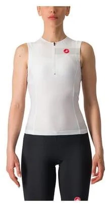 Maglia da triathlon senza maniche Castelli Free Tri 2 Bianco Donna