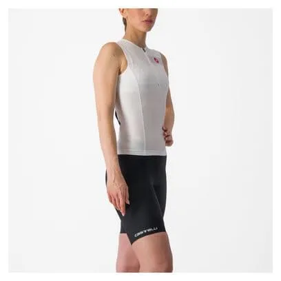 Maglia da triathlon senza maniche Castelli Free Tri 2 Bianco Donna