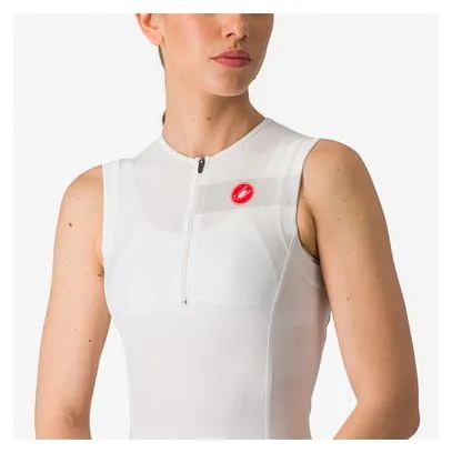 Maglia da triathlon senza maniche Castelli Free Tri 2 Bianco Donna