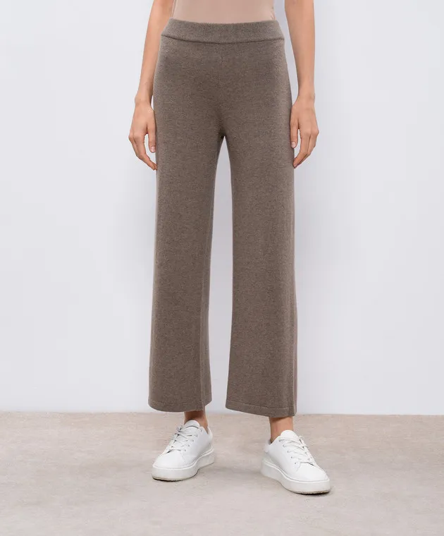 Max Mara Weekend Pantaloni sportivi TENNIS marroni con lana e cashmere TENNIS