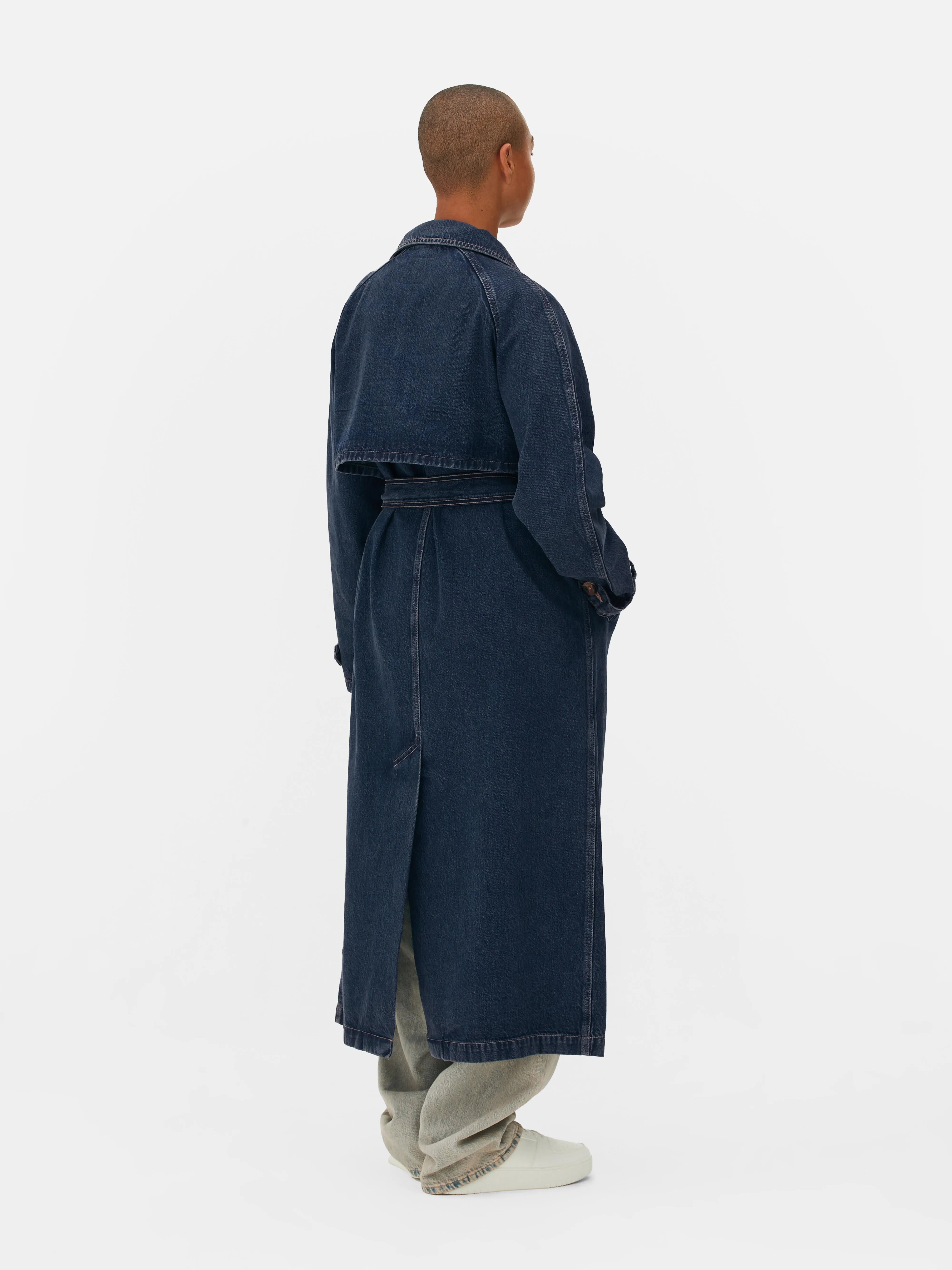 Maxi trench in denim