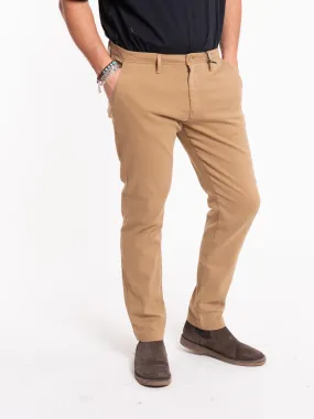 Pantalone chino in cotone tessuto a trama rigata