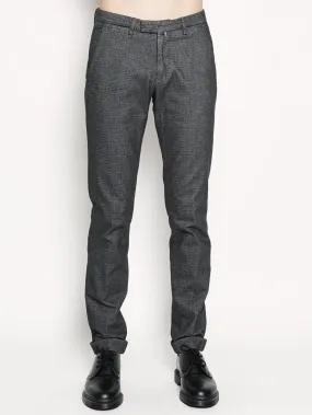 Pantalone Chino in Tessuto Comfort Stretch Grigio