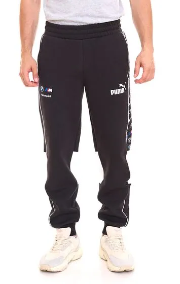 Pantaloni da jogging da uomo PUMA BMW MMS, pantaloni sportivi da uomo casual con elastico in vita 621867 01 nero