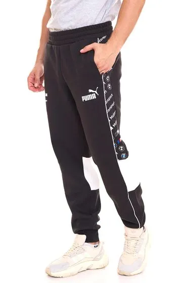 Pantaloni da jogging da uomo PUMA BMW MMS, pantaloni sportivi da uomo casual con elastico in vita 621867 01 nero