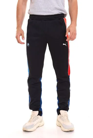 Pantaloni da jogging da uomo PUMA BMW MMS T7, pantaloni sportivi da uomo casual con elastico in vita 533347 04 nero