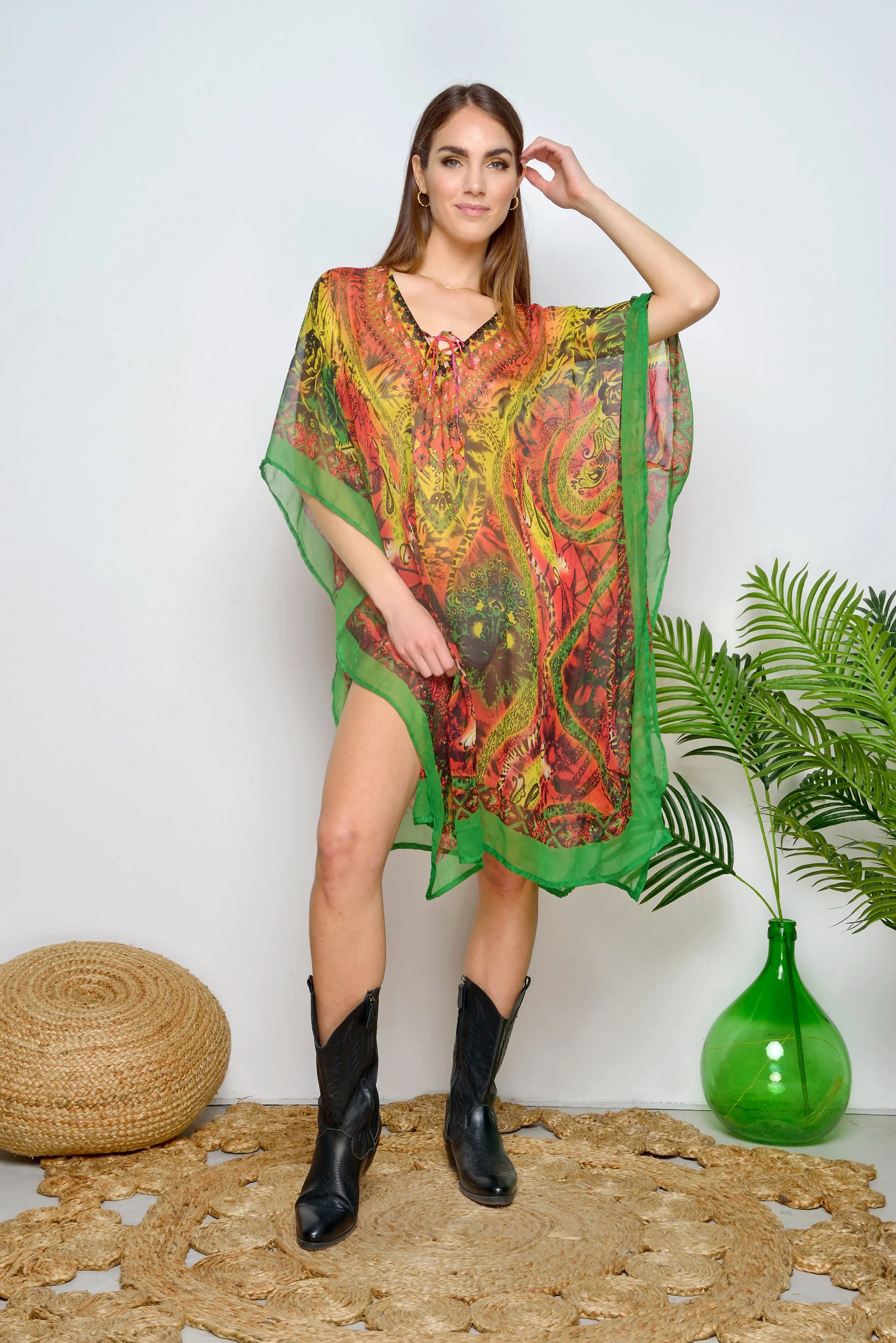 PONCHO ANIMALIER