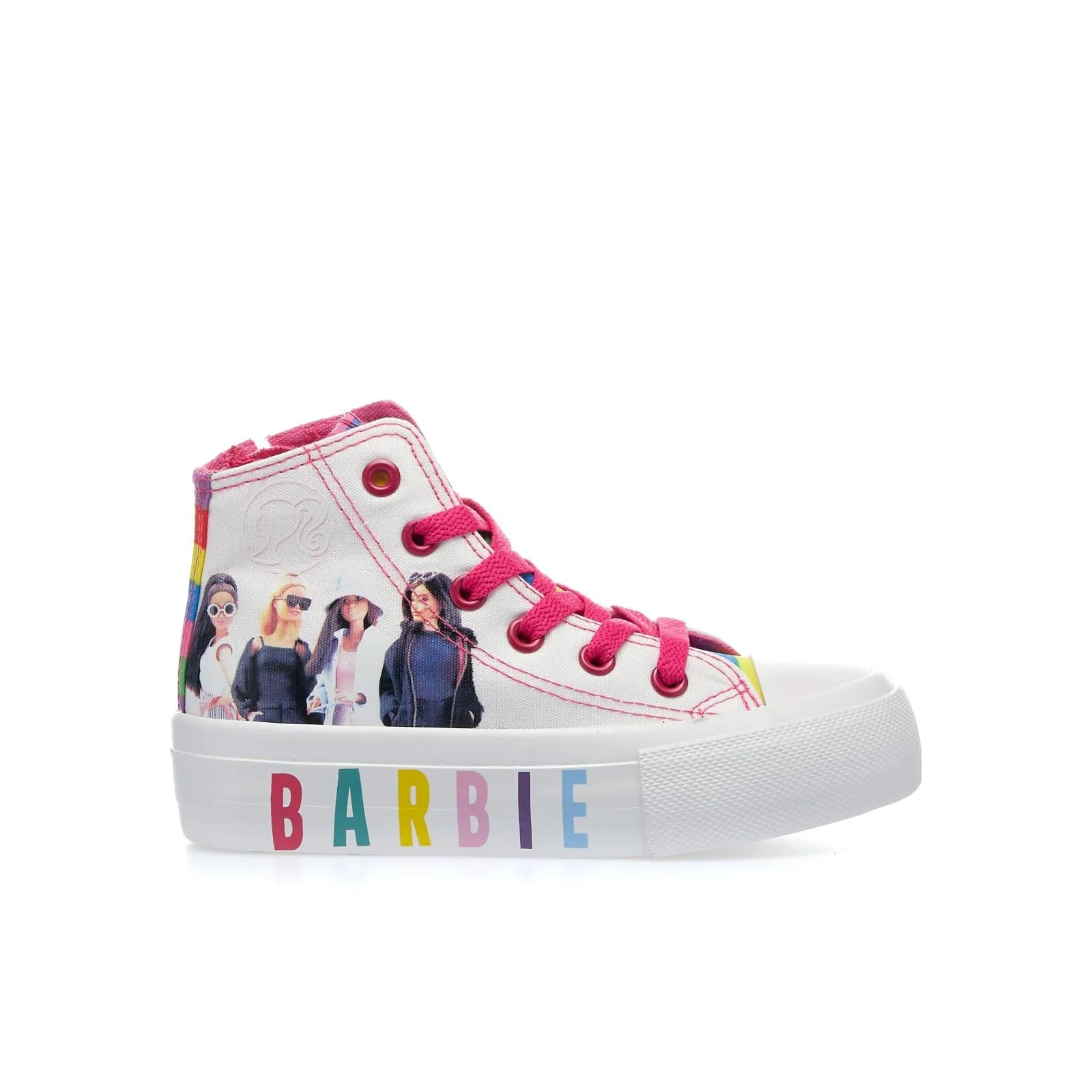 Sneakers bianche alte Barbie