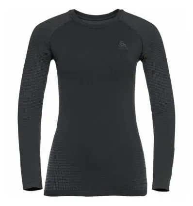 T-shirt a maniche lunghe Odlo Performance Warm ECO (nero - Odlo grigio grafite) donna