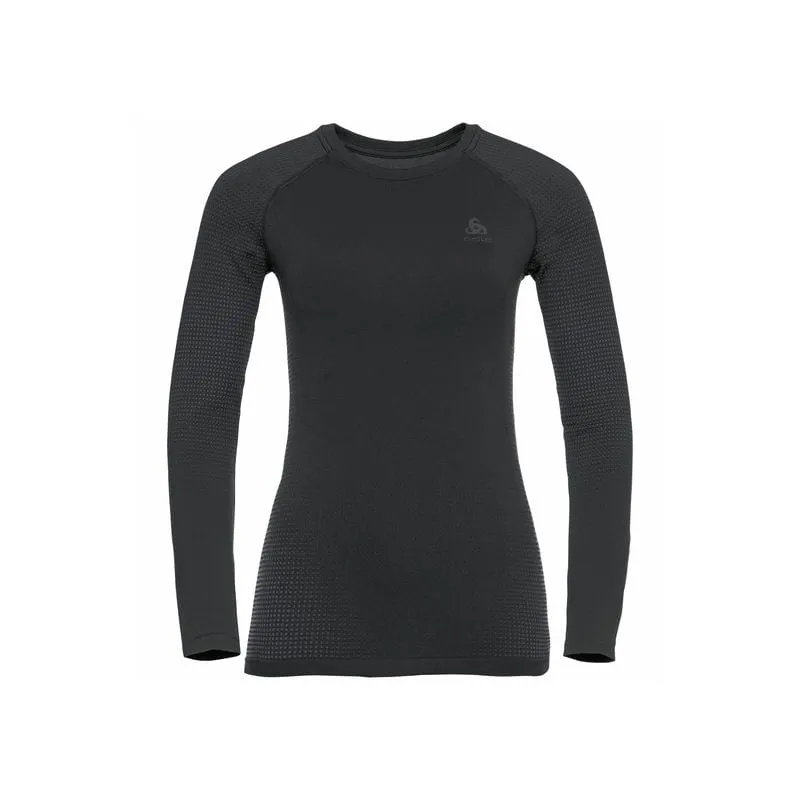 T-shirt a maniche lunghe Odlo Performance Warm ECO (nero - Odlo grigio grafite) donna