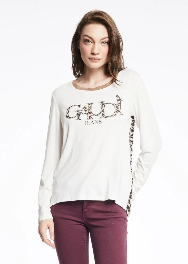 T shirt con logo animalier