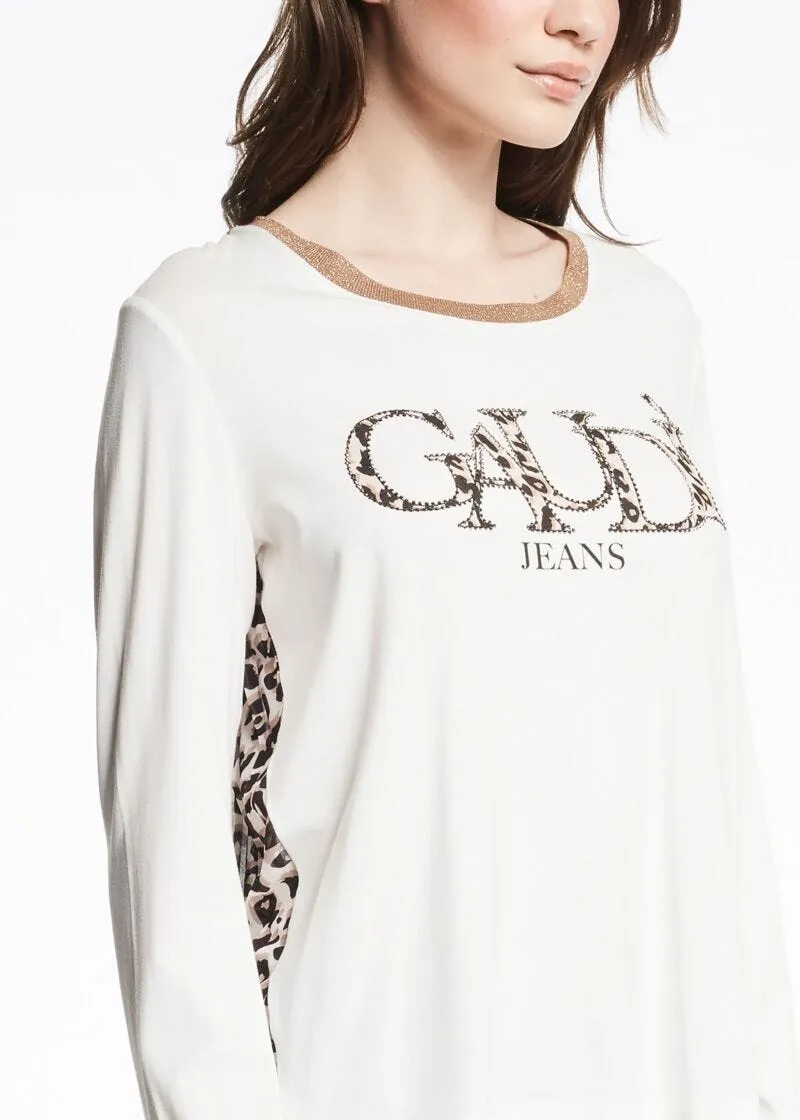 T shirt con logo animalier