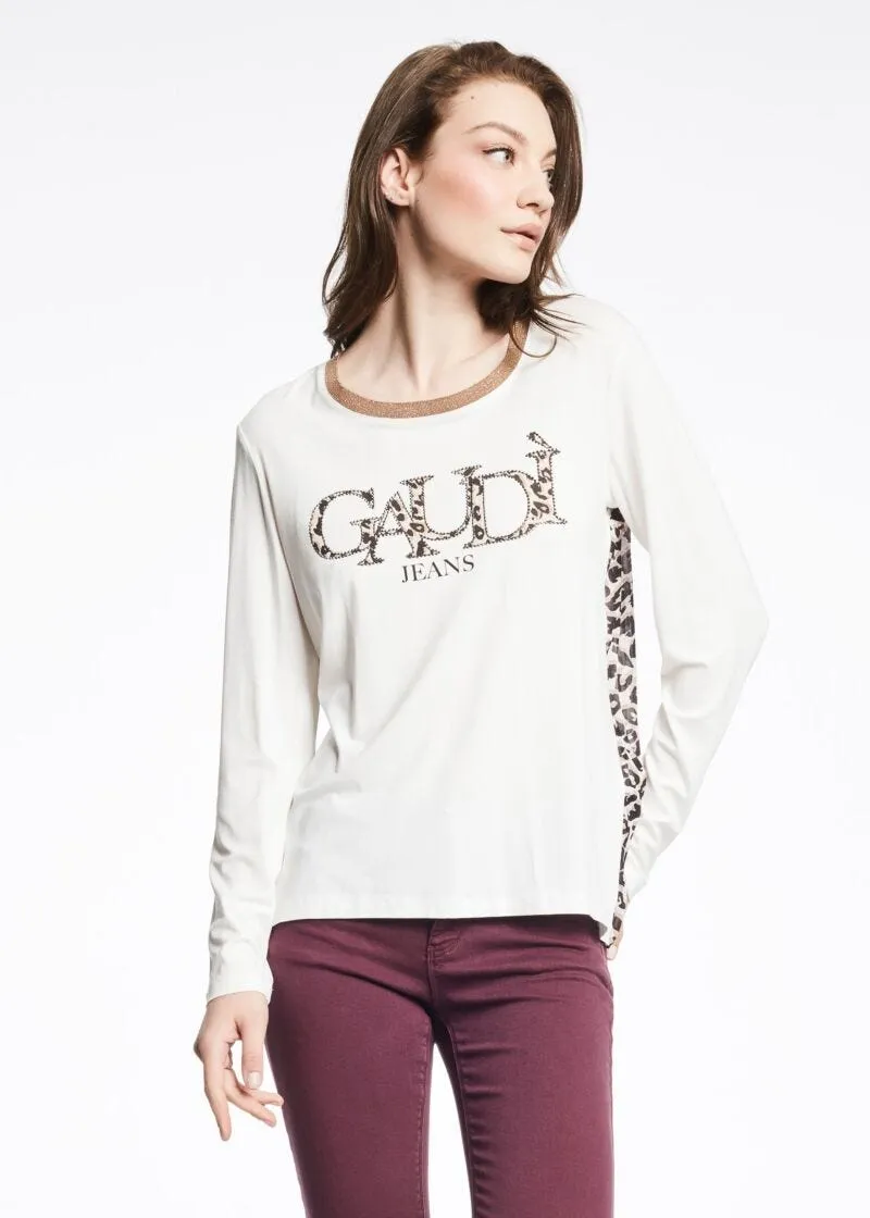 T shirt con logo animalier