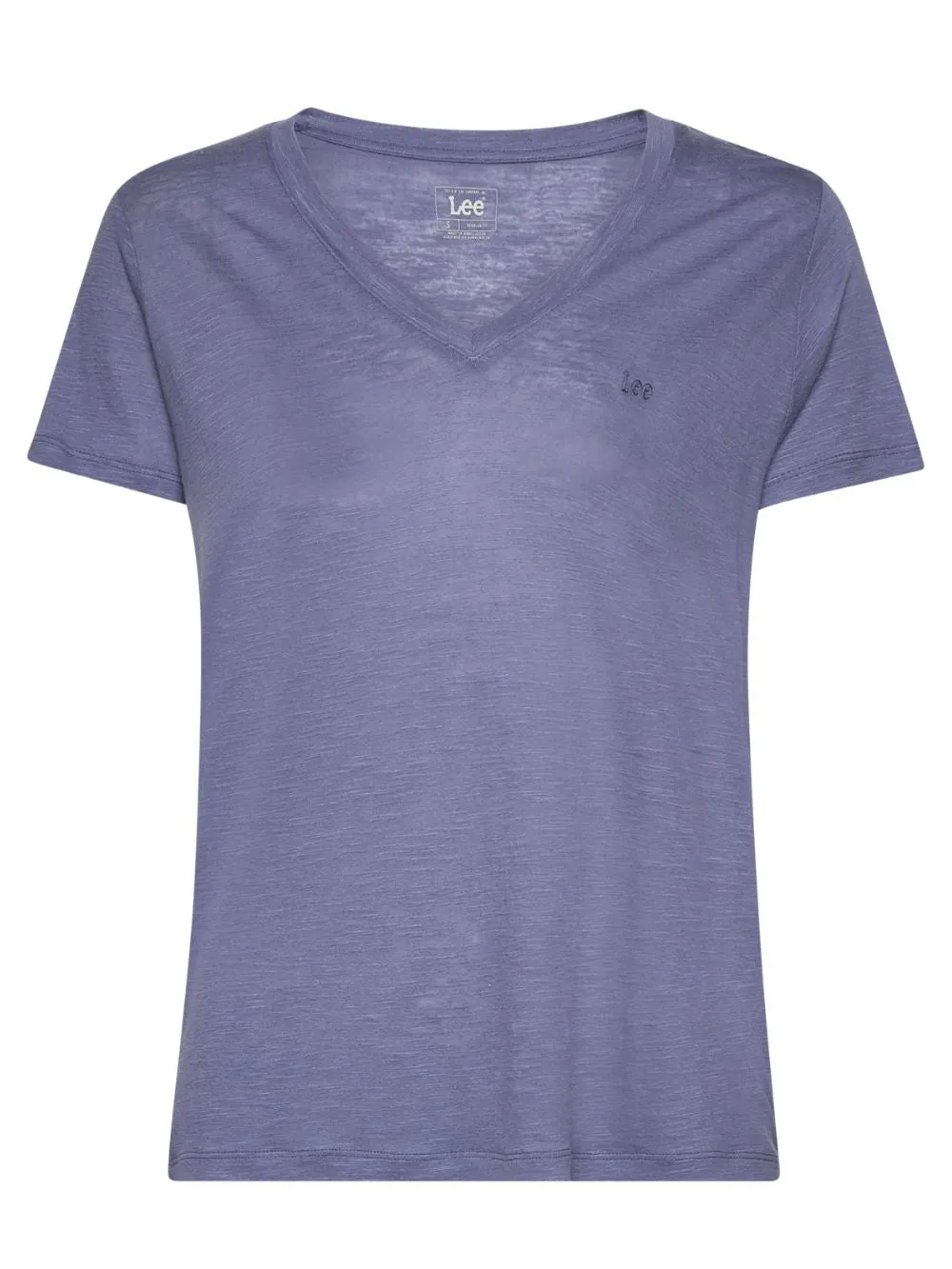 T-shirt Donna scollo a V in Surf Blue