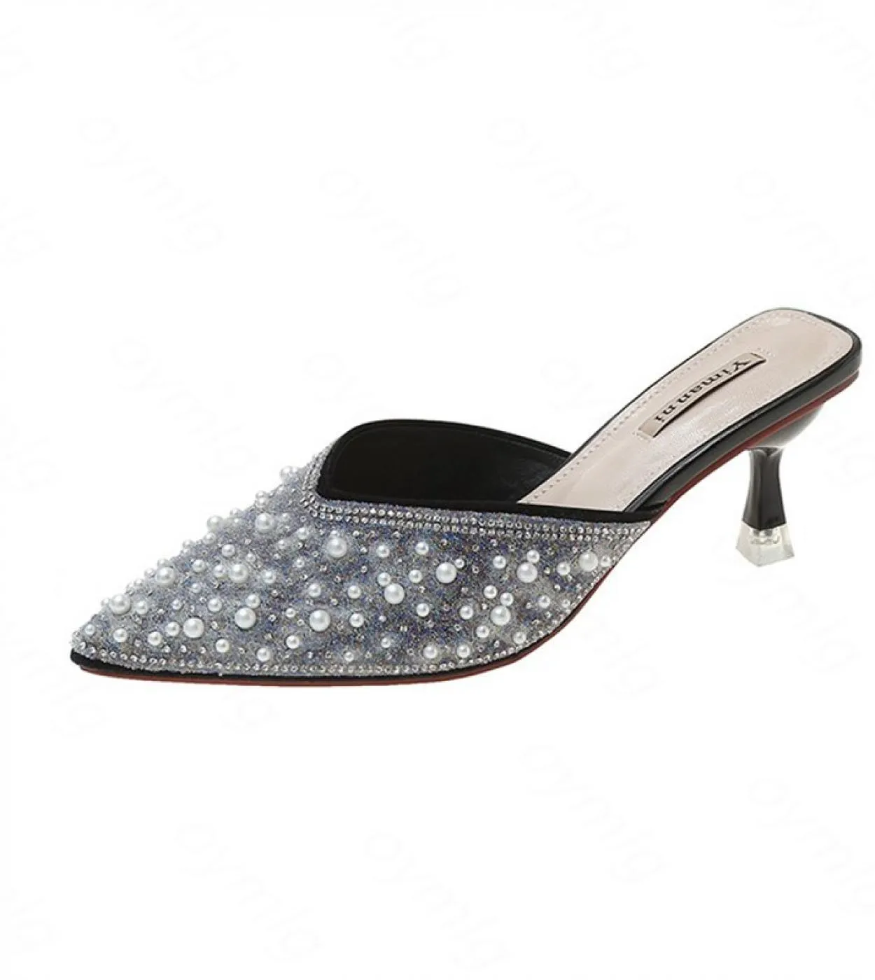 Tacchi alti da donna New Stiletto Punta a punta Pantofole Summer Diamondstudded Pantofole con tacco alto Donna Sanda da donna