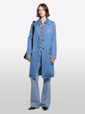 Trench di jeans blu