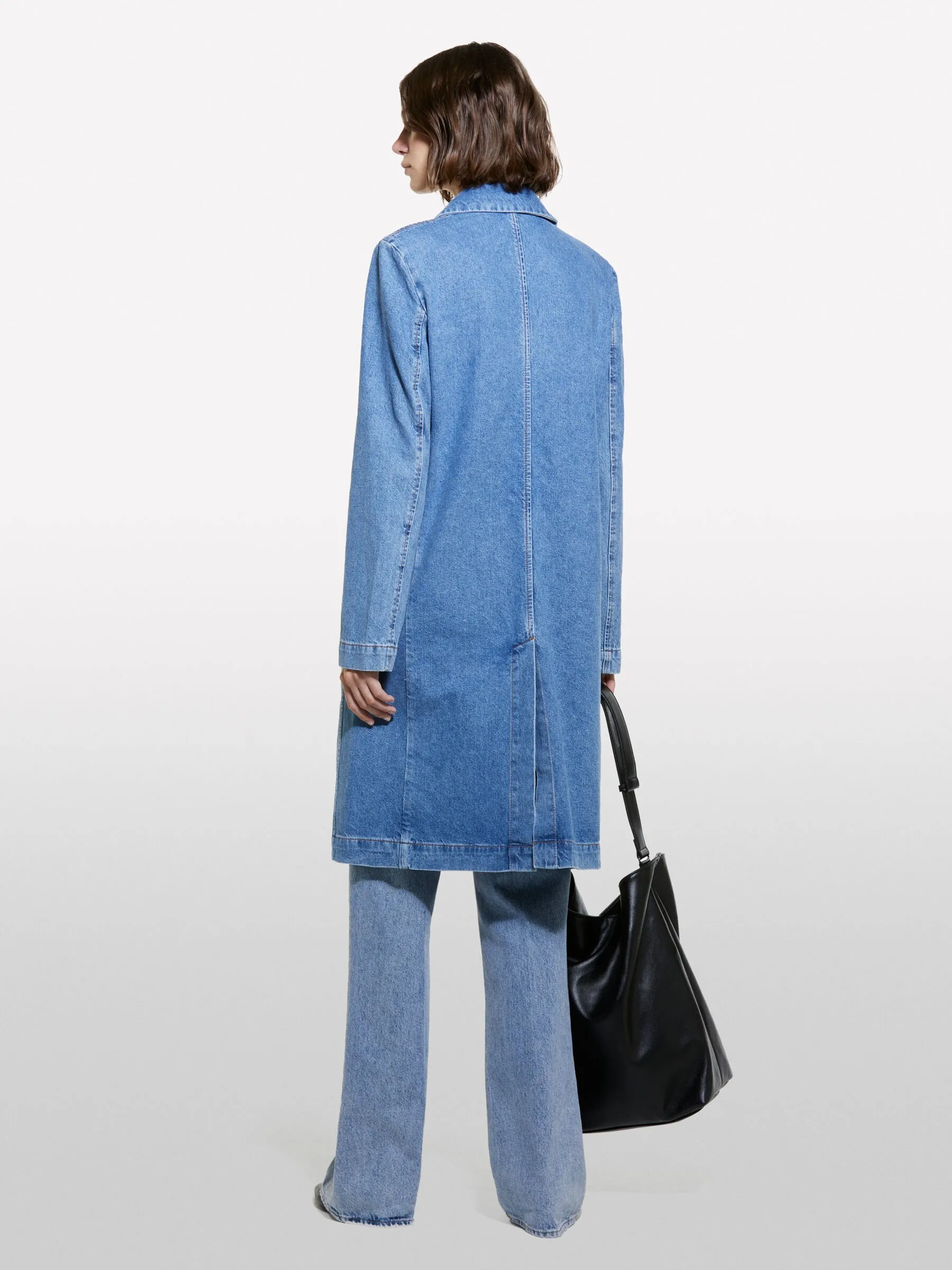 Trench di jeans blu