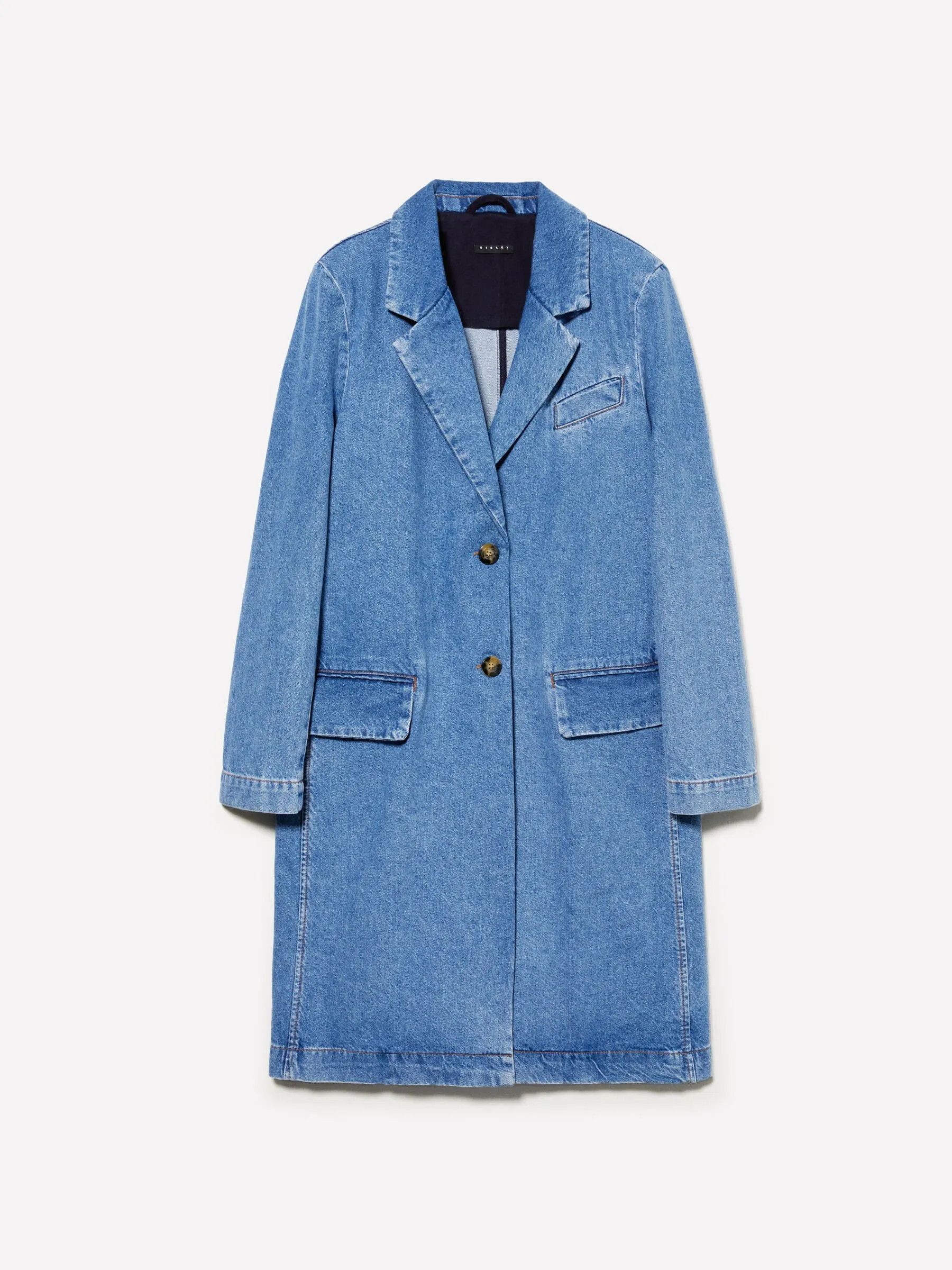 Trench di jeans blu